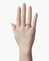 خاتم فضي من الزركون - تركوازي