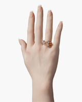 خاتم زركون قابل للتوسعة - فضي