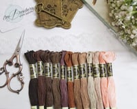 خيوط تطريز درجات بني 2