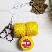 خيوط كوتون برليه اصفر شمسي