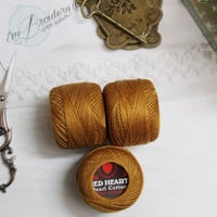 خيوط كوتون برليه عسلي غامق