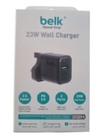 شاحن جداري 23 واط منفذين شحن الاول USB الثاني PD ي...