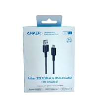 كابل / شاحن تايب سي انكر 1 متر أسود ضمان سنتين