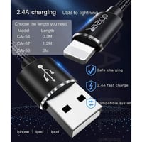 كابل شحن ايفون USB إلى Lightning بطول 1متر أسود من...