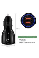 شاحن سيارة بمنفذ USB مزدوج ومحول شحن سريع اصلي ضما...