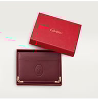 محفظة بطاقات مزدوجة بني ، مجموعة "موست دو كارتييه"