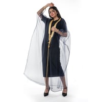 عباية بشت ملكي تل لون كحلي