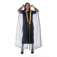 عباية بشت ملكي تل لون كحلي