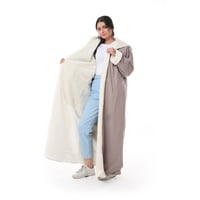 فروة شال كشميري جوخ لون بيج