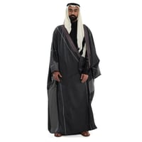 بشت ملكي وبر برقا قنص بريسم لون رصاصي