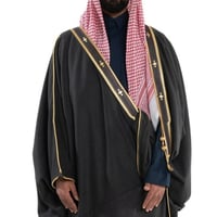 بشت شبكة مفنن زري حر كشميري لون اسود