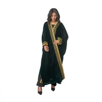 عباية حجازي مخمل لون اخضر