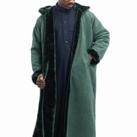 فروة شال كشميري لون اخضر