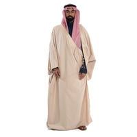 بشت ملكي بريسم كشميري لون بيج