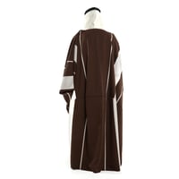 بشت ملكي وبر برقا قنص بريسم لون بني غامق