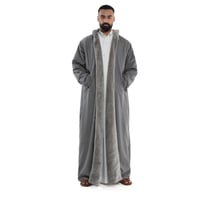 فروة كشميري جوخ كلاسيك لون رصاصي