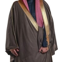 بشت ملكي كشمير زري حر لون بني