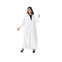 عباية بشت ملكي صوف لون ابيض - فضي