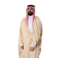 بشت شبكة مفنن زري حر كشميري لون بيج