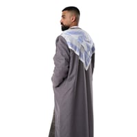 فروة شال كشميري جوخ لون رصاصي