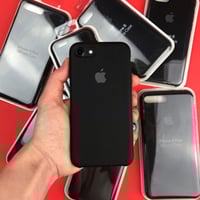 كفر ايفون سيليكون أسود Black silicone case for iPh...