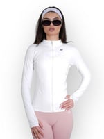 جاكيت اكمام طويلة باللون الابيض