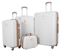 ستار لاين طقم شنط سفر فايبر بسحاب توسعة 5 قطع بيج...