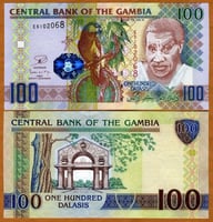 غامبيا فئة 100 دالاسي أنسر اصدار قديم