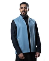 سديري شتوي جوخ فاخر لون ببج+سماوي