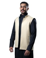 سديري شتوي جوخ فاخر لون ببج+سماوي