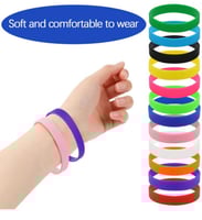 12 × سوار سيليكون مطاطي بألوان متنوعة