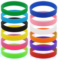 12 × سوار سيليكون مطاطي بألوان متنوعة