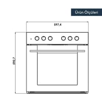 فرن بلت ان كهربائى مع قلاية هوائية 6 مفتاح 8+1 برن...