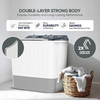 غسالة نيكاي حوضين 9 كيلو غسيل / 5 كيلو تجفيف - أبي...