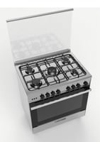 فرن غاز جليم غاز 60*80 سم 5 عيون استيل متعدد الوظا...