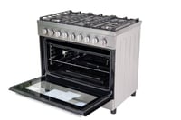 فرن غاز فريش 5عيون 90*60 سم امان تام استيل مروحه -...