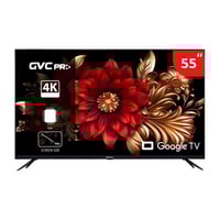 شاشة ذكية جي في سي برو 55 بوصة QLED دقة 4K حامل جد...