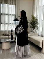 نوع القماش كريب والقماش المشجر لنن مخلوط