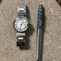 طقم ساعة وقلم كارتييه