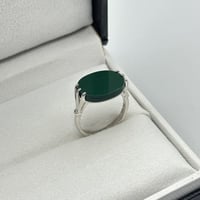 خاتم فضة ملكي - اخضر