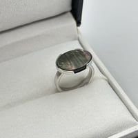 خاتم فضة ملكي - اسود لمعة