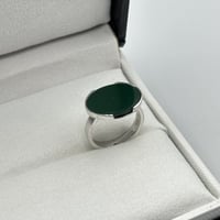 خاتم فضة ملكي - اخضر