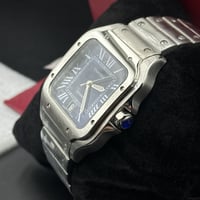 ساعة كارتييه سانتوس رجالي مينا ازرق