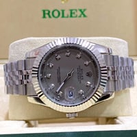 رولكس رجالي ديت جست فضي مينا رمادي c