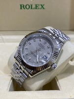 رولكس رجالي ديت جست فضي مينا رمادي c