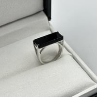 خاتم فضة ملكي - اسود