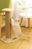 خداشة قطط - عمود خدش القطط مع كرات خشبية