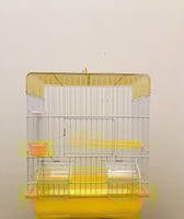 قفص طيور معدني بحواف مستطيلة الشكل قفص ببغاوات روز...