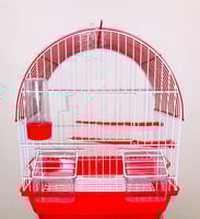 قفص طيور بحواف دائرية الشكل - الوان متعددة