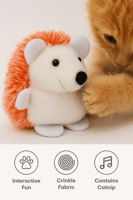 دمية قنفذ قماشية ناعمة - لعبة قطط تفاعلية